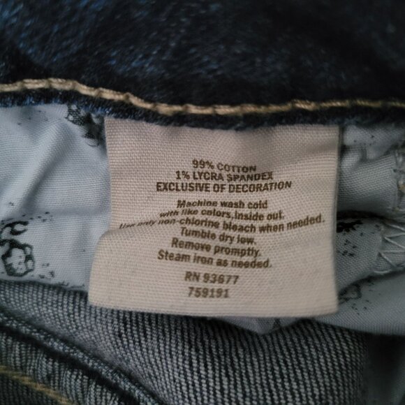 Decree Super Skinny Jeans Womens Size 15 Mid Rise Dark Wash Denim Juniors - Picture 6 of 6